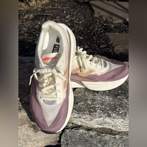 New Balance Women's Cream and Mauve Athletic Shoes